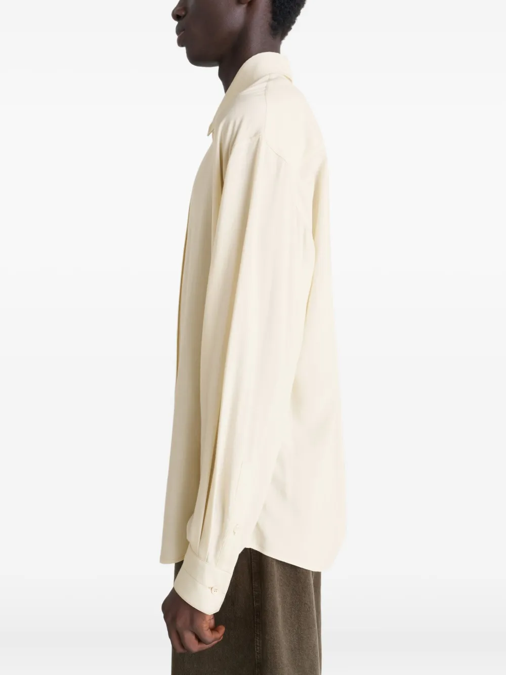 LEMAIRE Overhemd met geplooid detail Beige