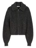 LEMAIRE ribbed zip-up cardigan - Brown