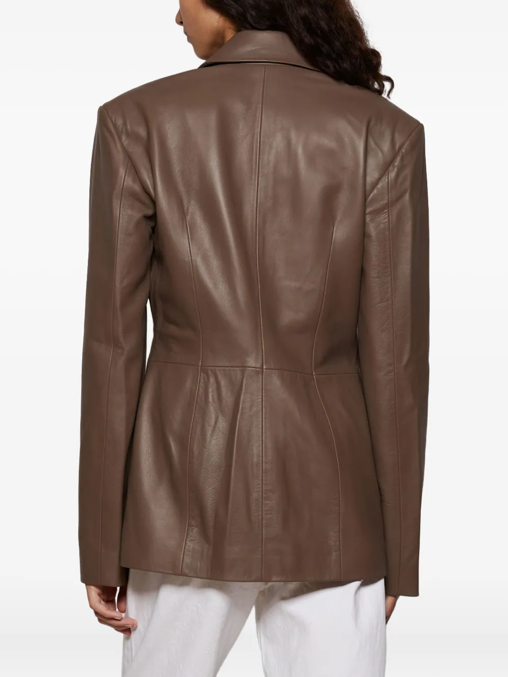 Tove Buttoned Patch-pocket Jacket In Brown