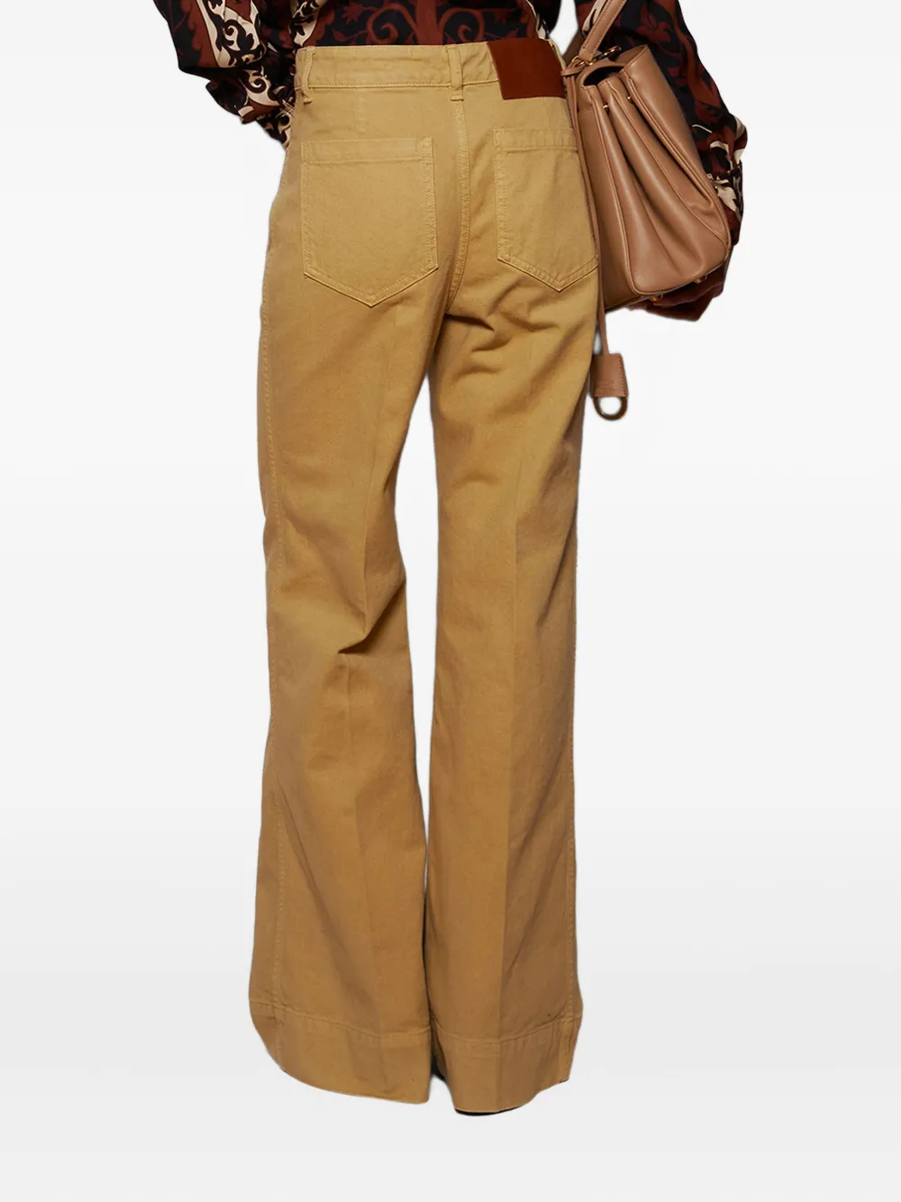 Victoria Beckham Alina High-rise Flared Jeans In Brown