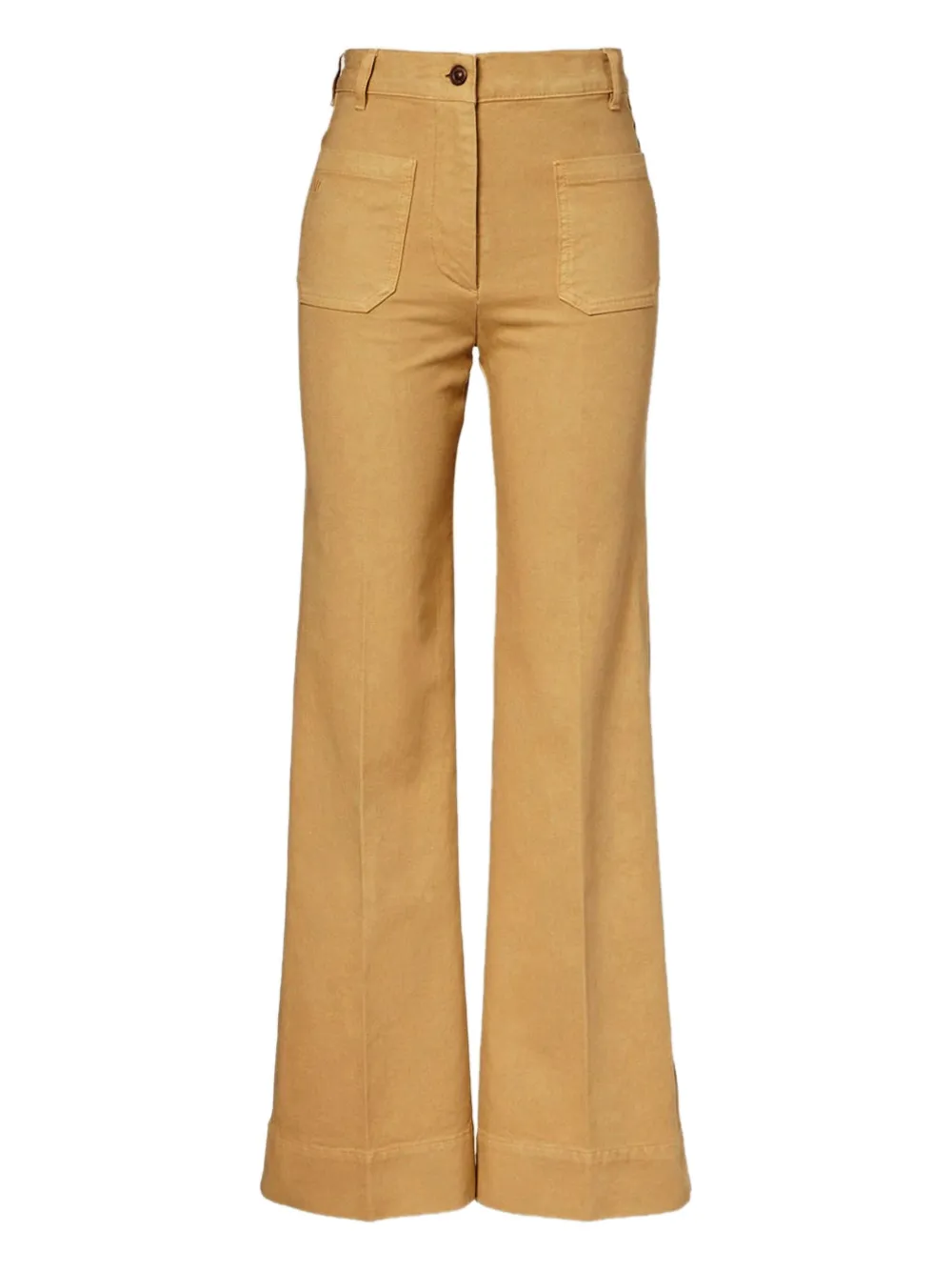 Victoria Beckham patch-pocket flared jeans - イエロー Victoria Beckham patch-pocket flared jeans - イエロー