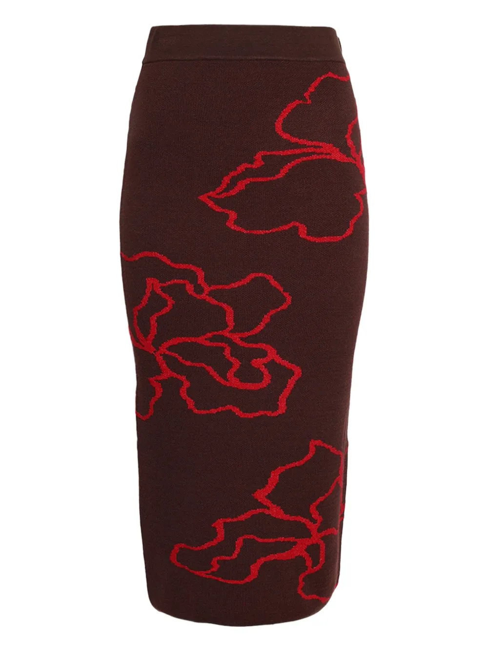 ACE HARPER Willa knit midi skirt | Brown | Image 1