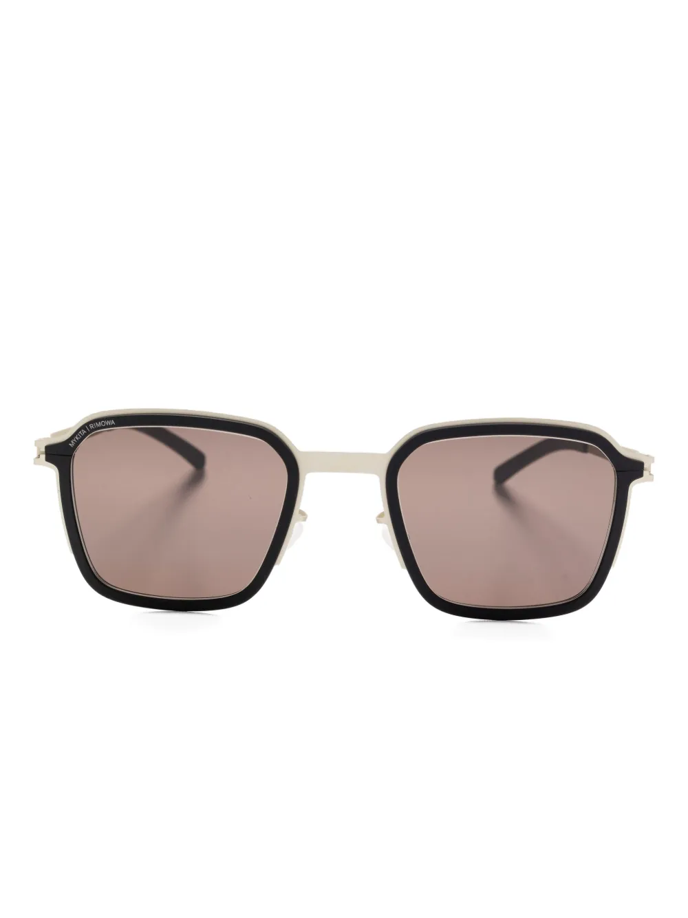 Mykita x Rimowa zonnebril met vierkant aluminium montuur Zwart