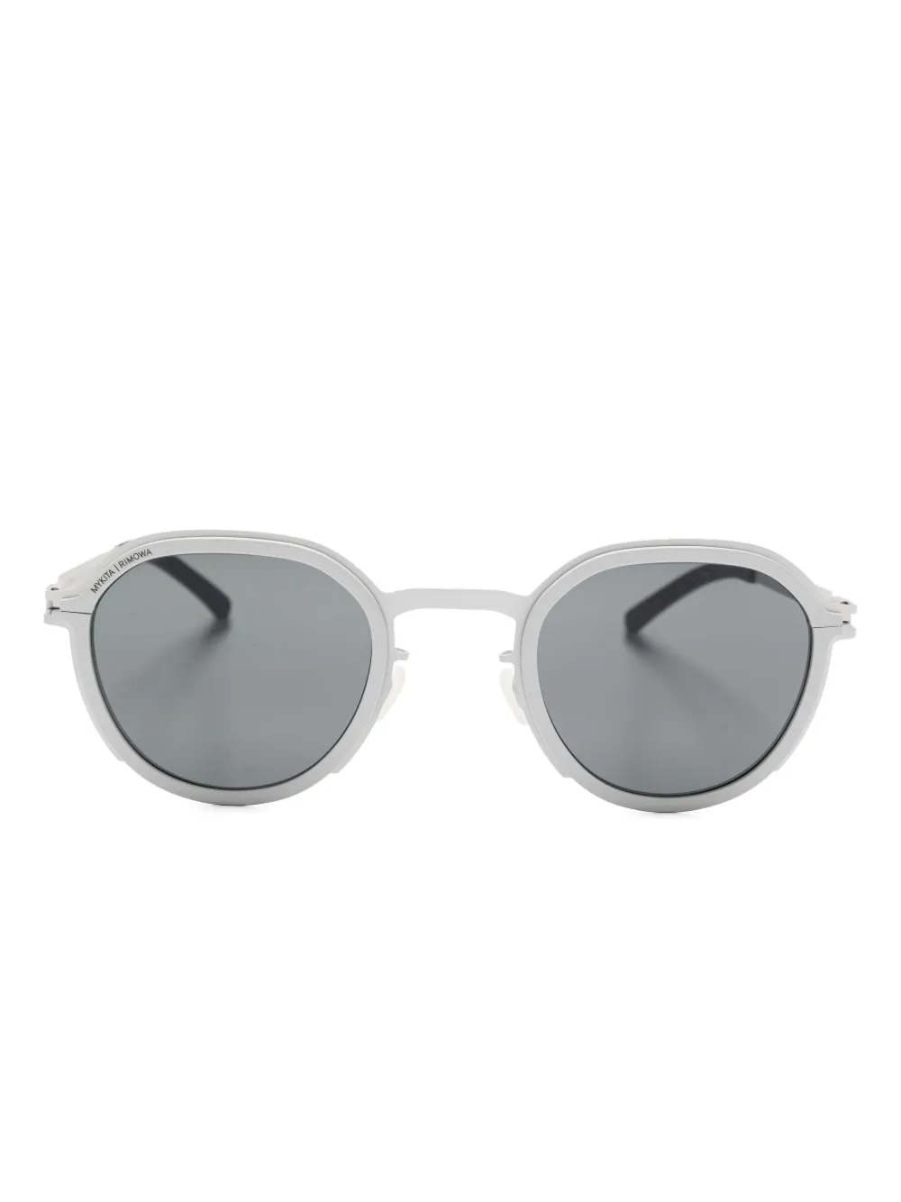 Mykita x Rimowa zonnebril met rond metalen montuur Grijs