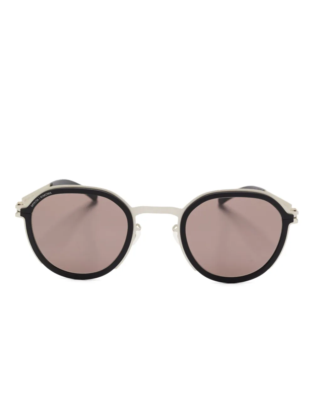 Mykita x Rimowa zonnebril met rond metalen montuur Grijs