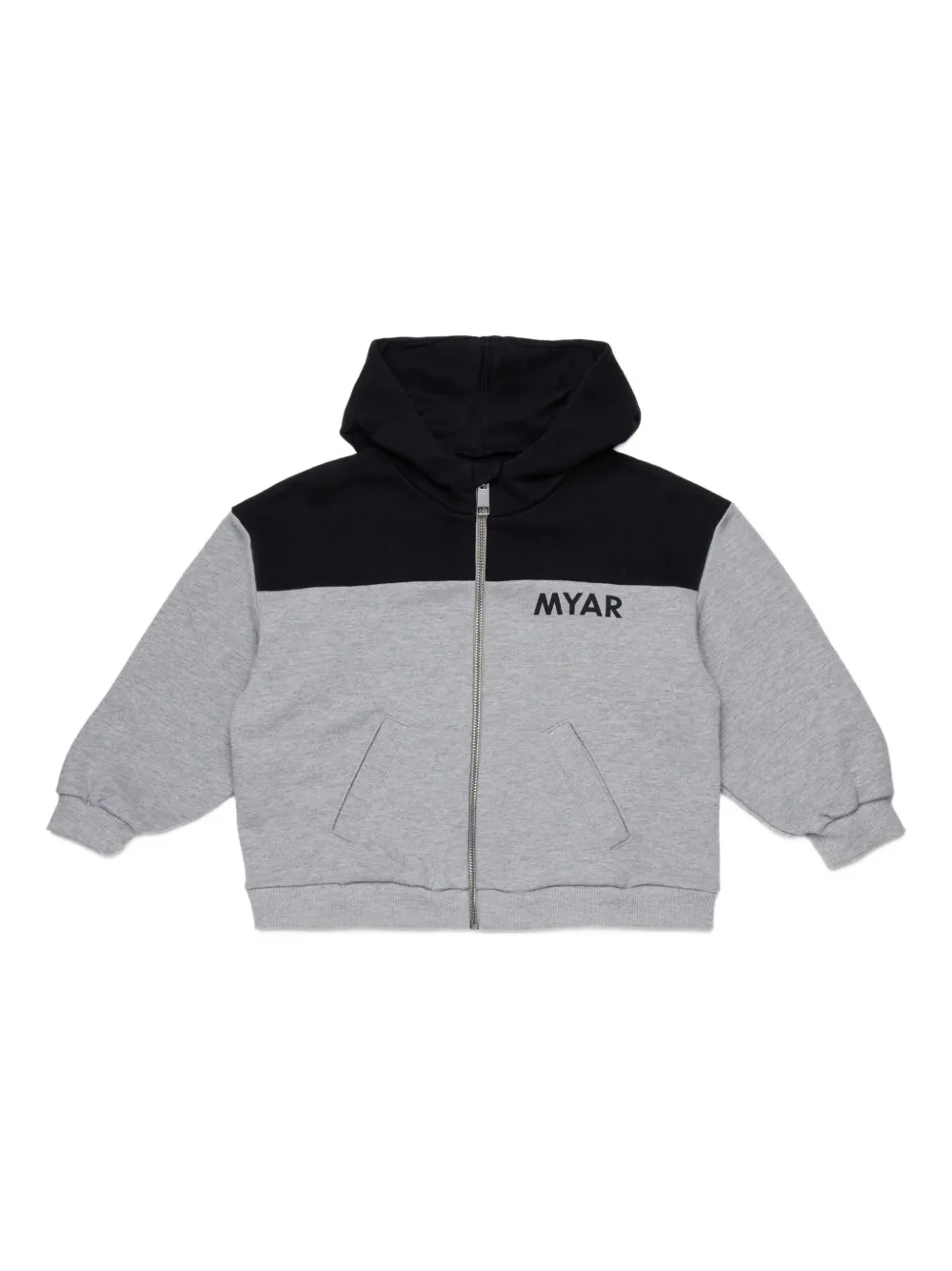 Myar logo-print zip-up hoodie | Grey | Image 1