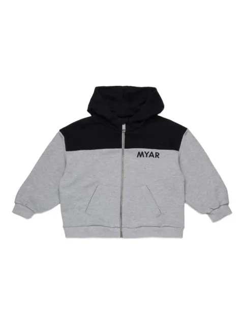 Myar logo-print zip-up hoodie
