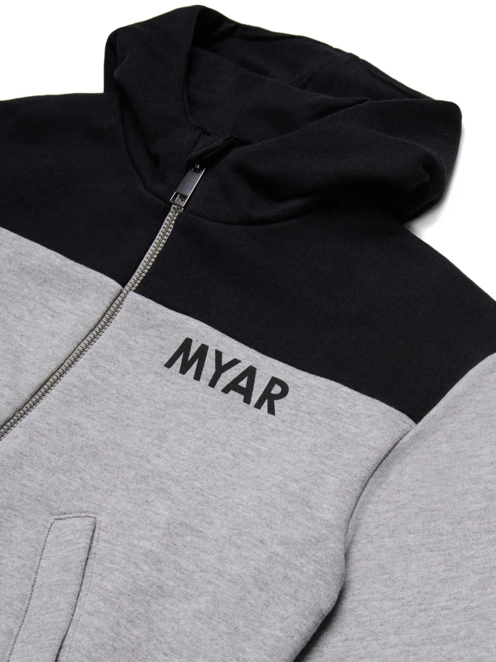 Myar Logo-print Zip-up Hoodie In Gray