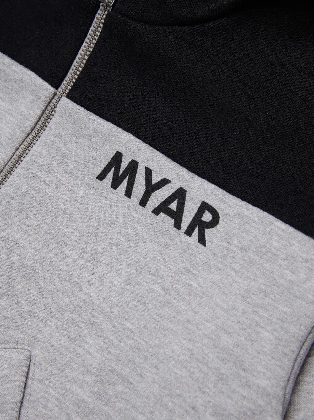 Myar Logo-print Zip-up Hoodie In Gray