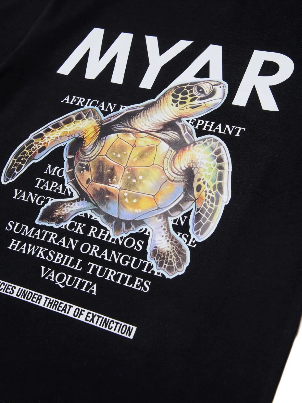 Myar Turtle Graphic-print T-shirt In Black