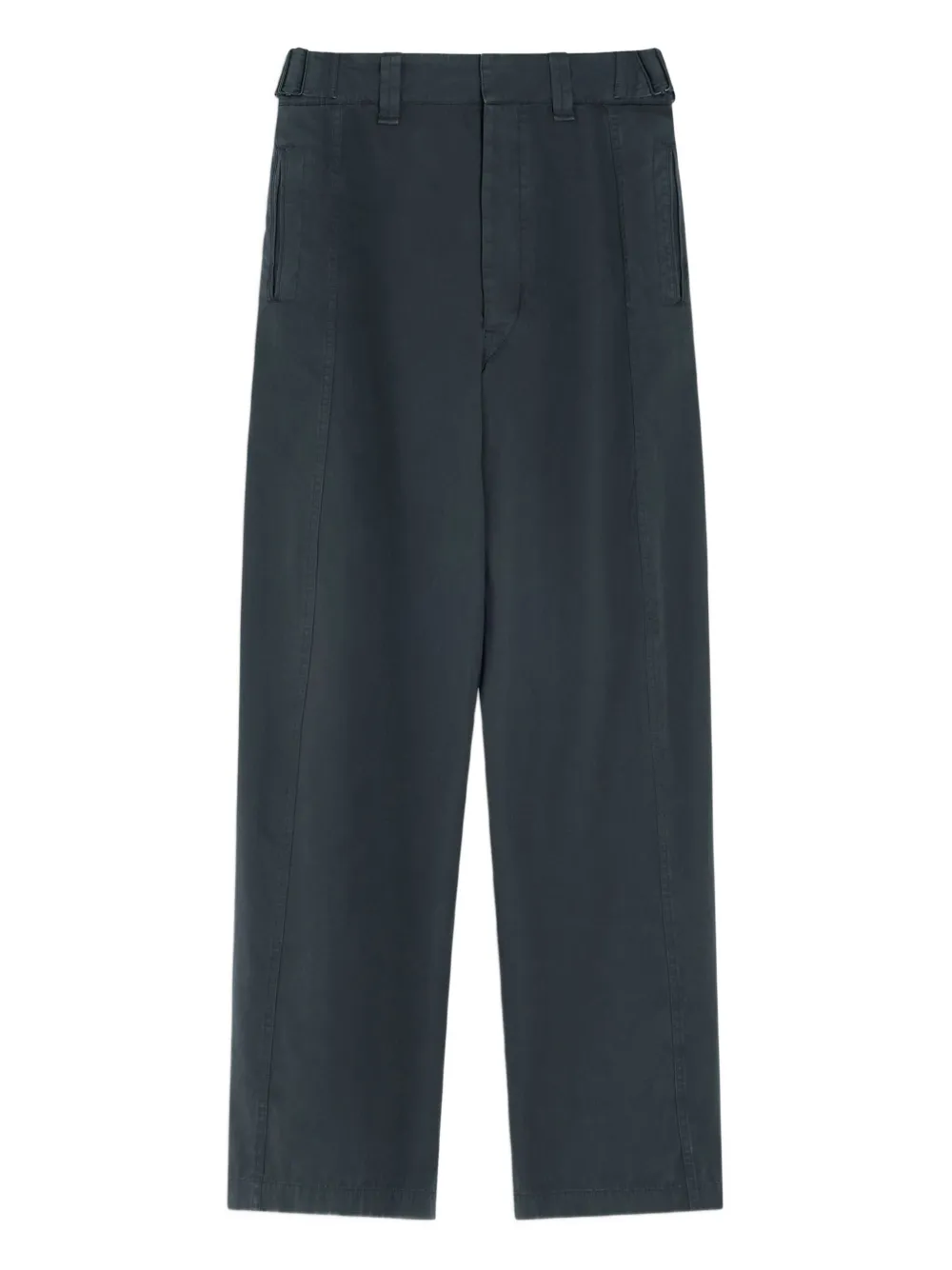 Lemaire Side-tabs Trousers In Gray