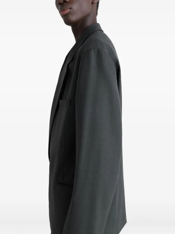 LEMAIRE Soft Double Breasted Jacket In Polywool | Grey | FARFETCH