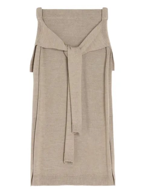 LEMAIRE trompe l'oeil midi knitted skirt