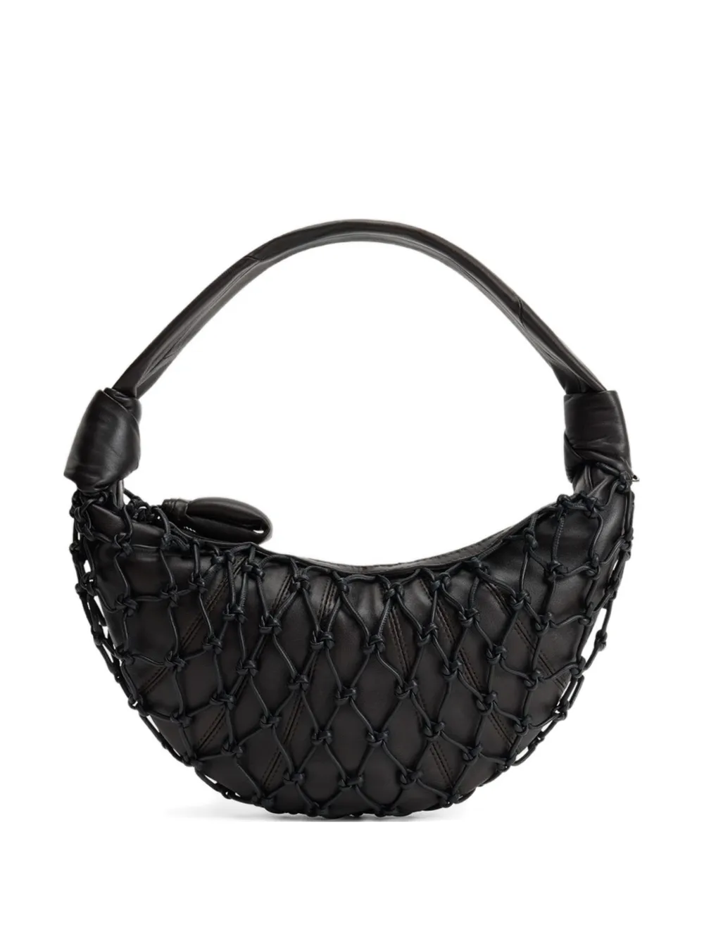 Lemaire Fortune Croissant Knotted-details Shoulder Bag In Brown