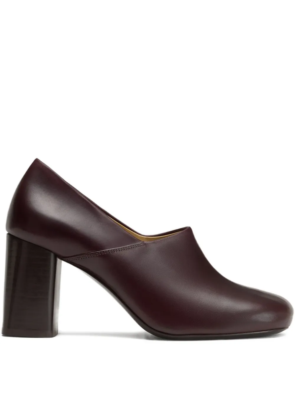 Lemaire 80mm Anatomic Block-heel Pumps In Brown