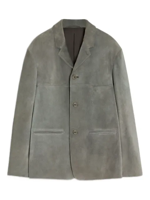 LEMAIRE suede single-breasted blazer