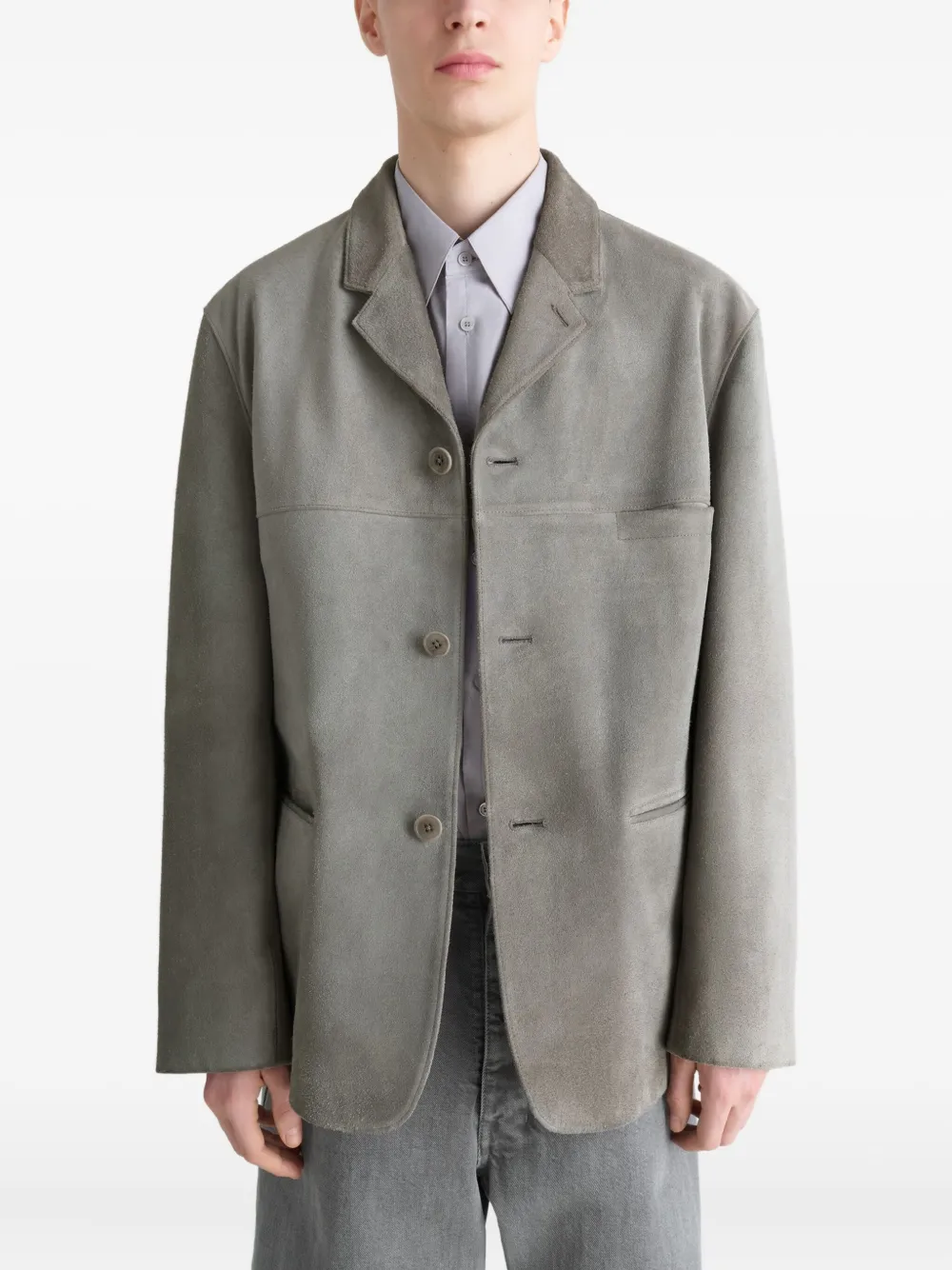 LEMAIRE Blazer met enkele rij knopen Grijs