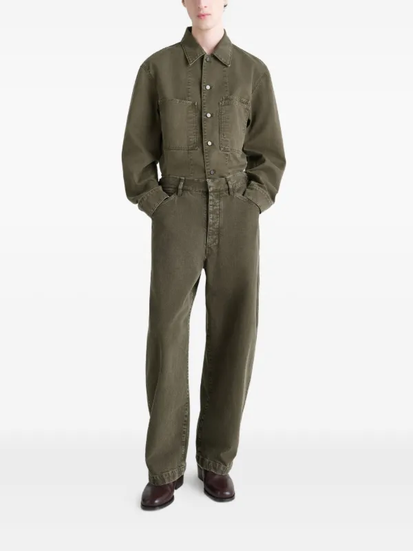 ジャケット・アウター LEMAIRE 21aw Denim overshirts LEMAIRE patch-pocket Denim Overshirt | Green | FARFETCH ID