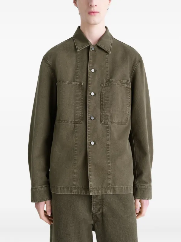 ジャケット・アウター LEMAIRE 21aw Denim overshirts LEMAIRE patch-pocket Denim Overshirt | Green | FARFETCH ID