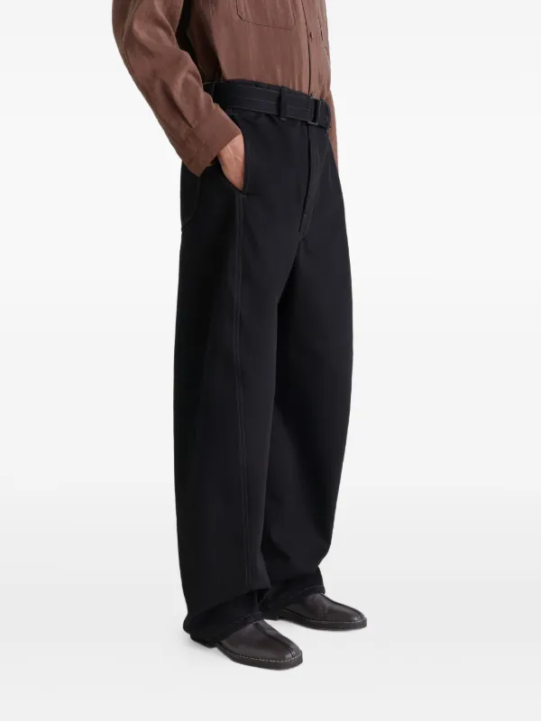 LEMAIRE Piped square-toe Slippers | Brown | FARFETCH CA