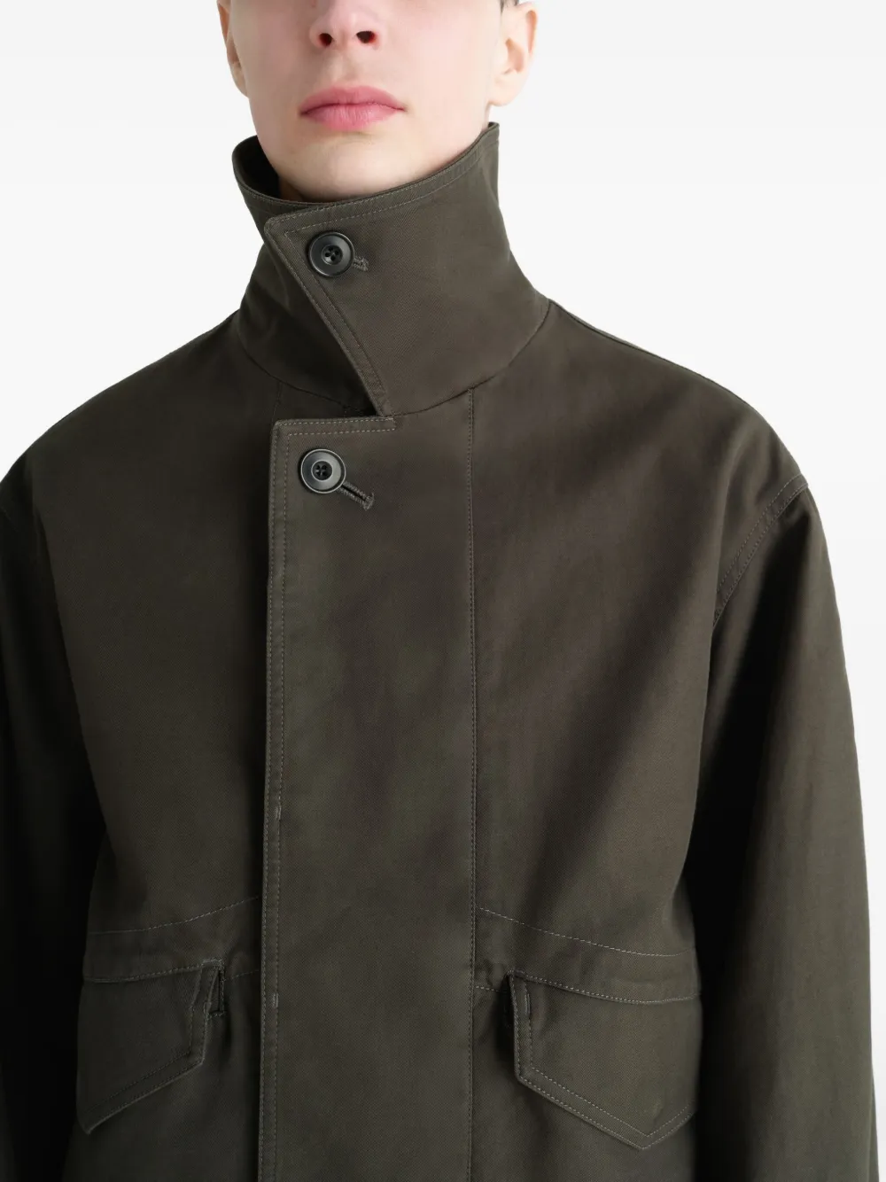 LEMAIRE Shirtjack met klepzak Groen