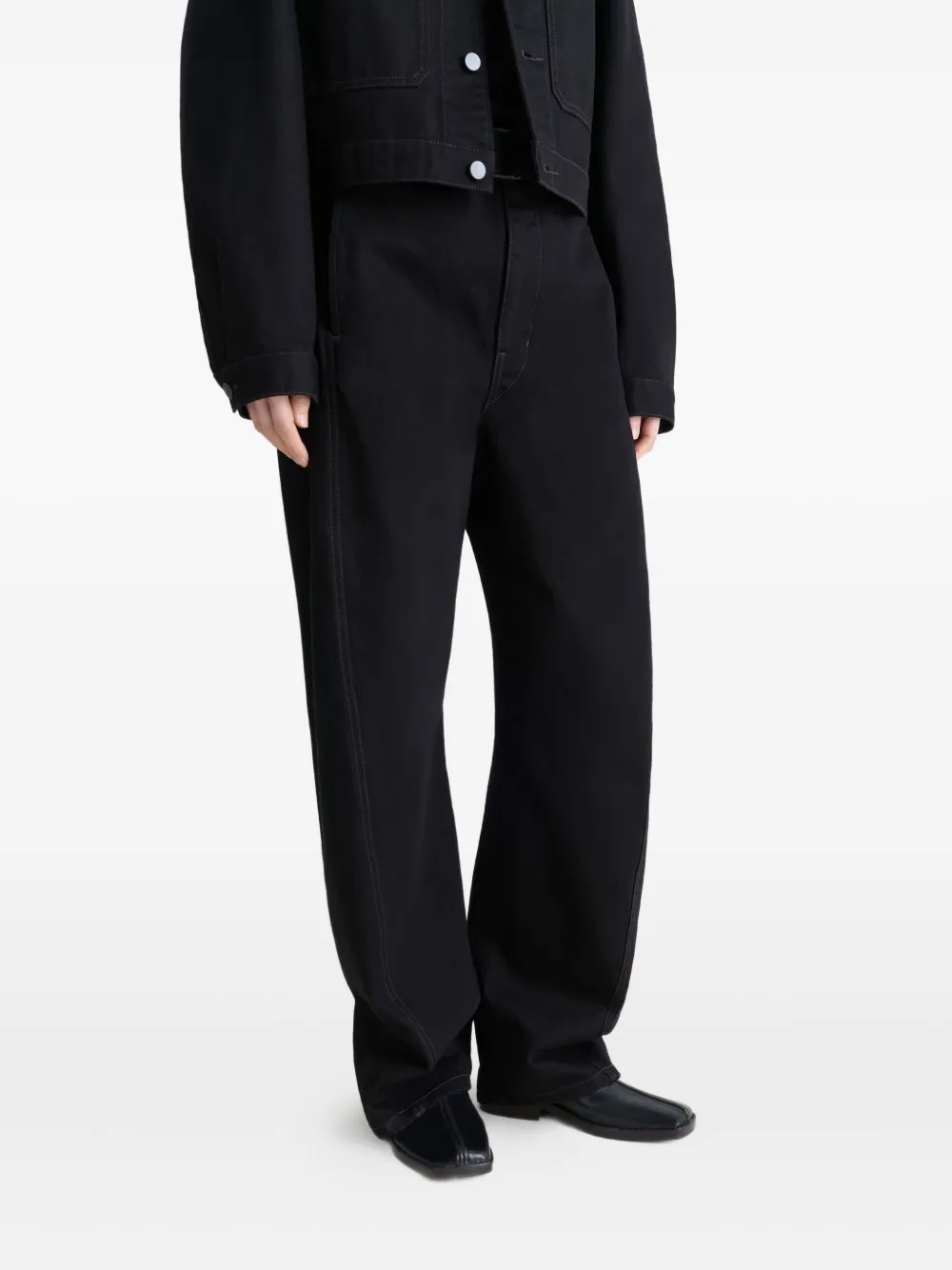 LEMAIRE Loafers met vierkante neus Zwart