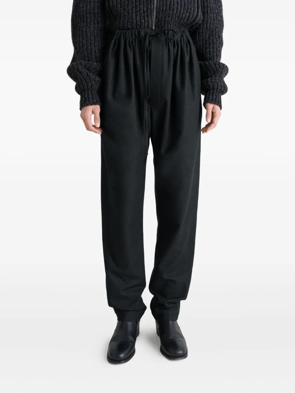 LEMAIRE Broek met trekkoordtaille Grijs