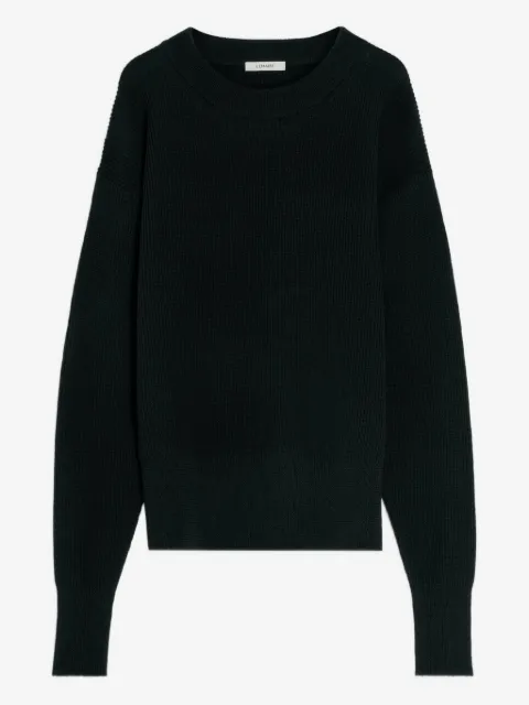 LEMAIRE sudadera de canalé con cuello redondo