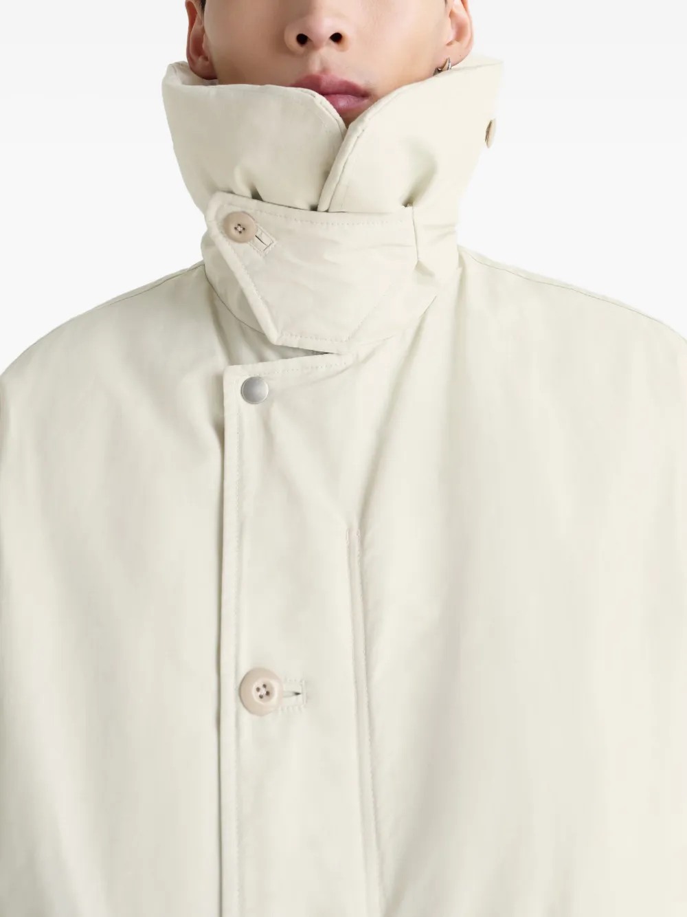 Lemaire Bubble-collar Puffer Jacket In White