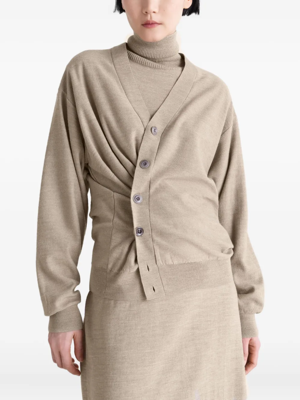 LEMAIRE Vest met gedraaide knoop Beige