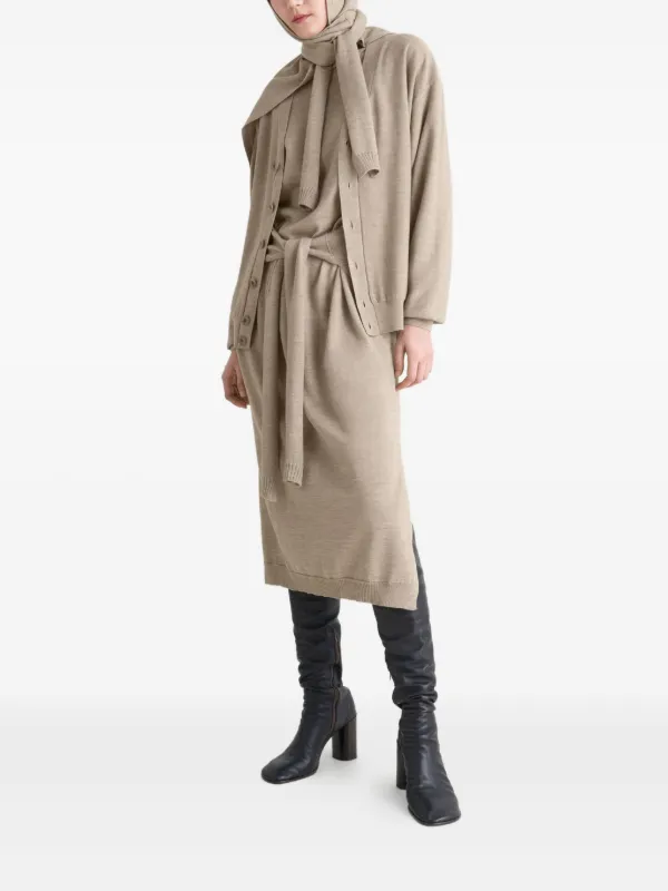 LEMAIRE ツイストボタン カーディガン | ニュートラル | FARFETCH JP