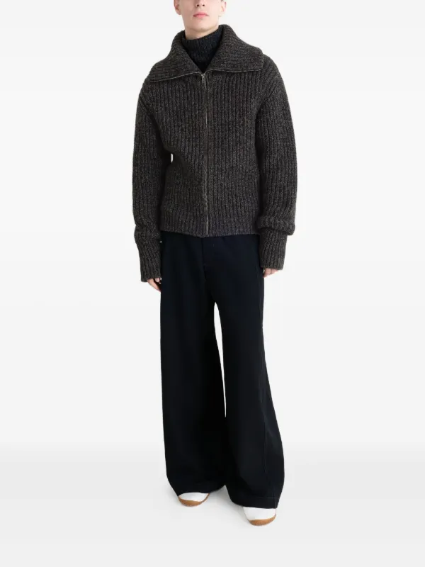 LEMAIRE ジップアップ カーディガン | ブラック | FARFETCH JP