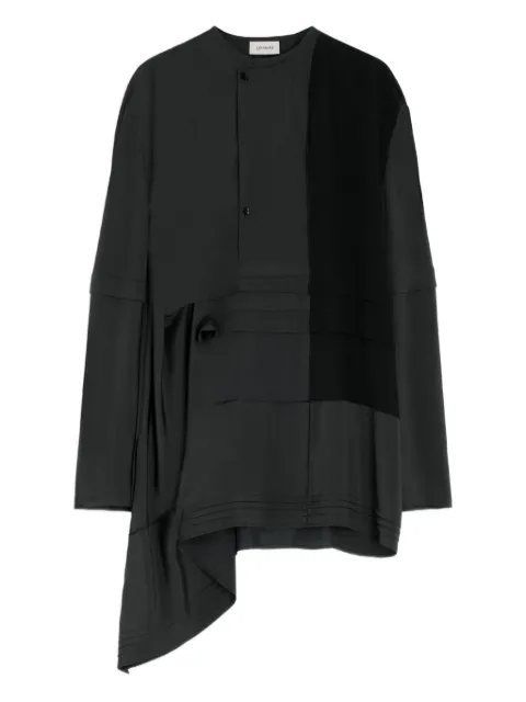 LEMAIRE blusa plisada asimétrica