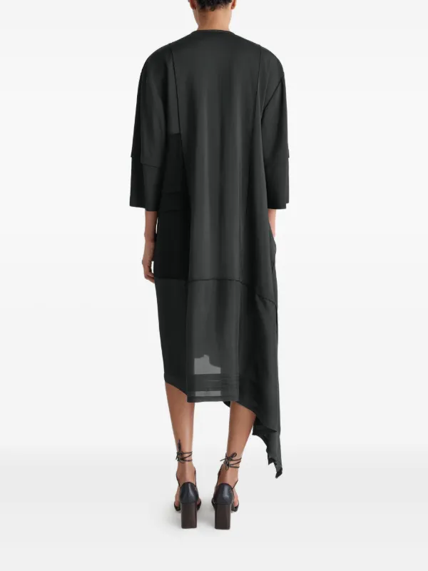 lemaire pleated shirt dress Lemaire Asymmetrical Pleated Blouse Dress
