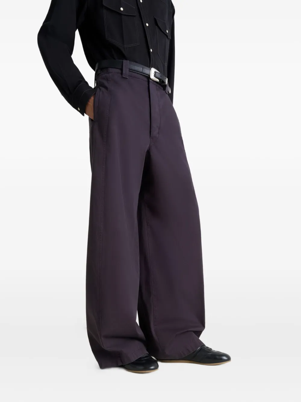 LEMAIRE Soft Runner leren sneakers Zwart