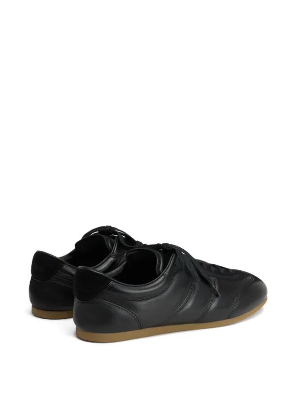 LEMAIRE Soft Runner Leather Sneakers | Black | FARFETCH JO