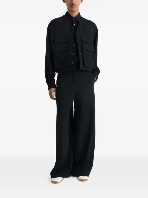 LEMAIRE Utility button-fastening Gilet | Black | FARFETCH GE