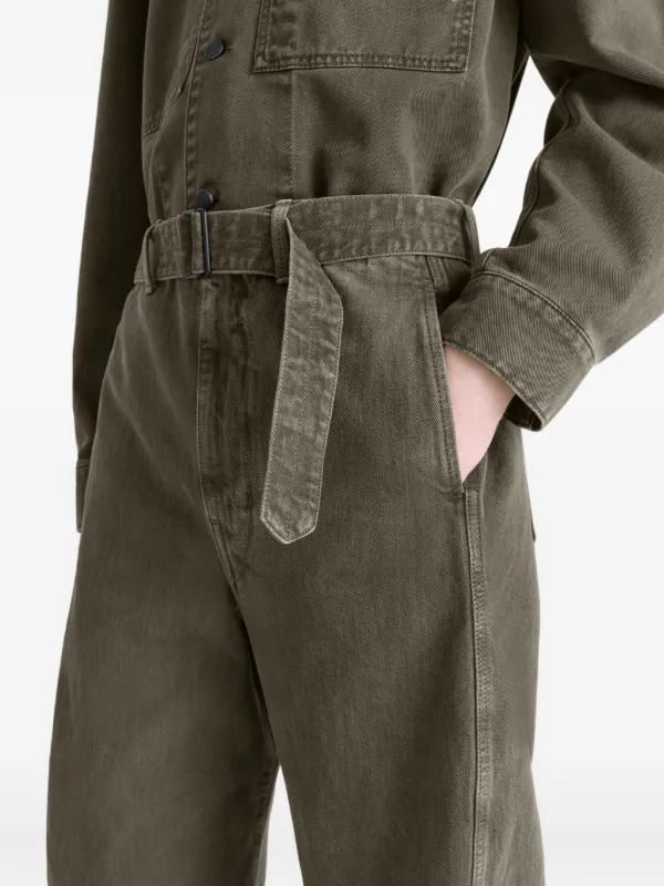 LEMAIRE ツイスト ベルテッド パンツ | グリーン | FARFETCH JP LEMAIRE ツイスト ベルテッド パンツ | グリーン | FARFETCH JP