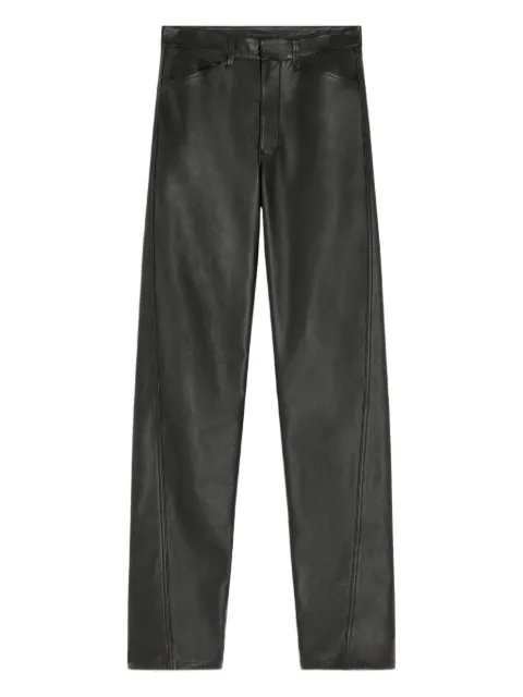 LEMAIRE Twisted five-pocket leather trousers