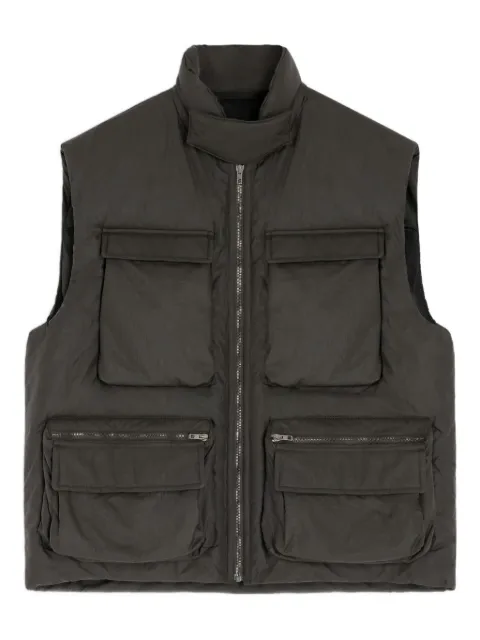 LEMAIRE Wadded zip-fastening multiple-pocket gilet