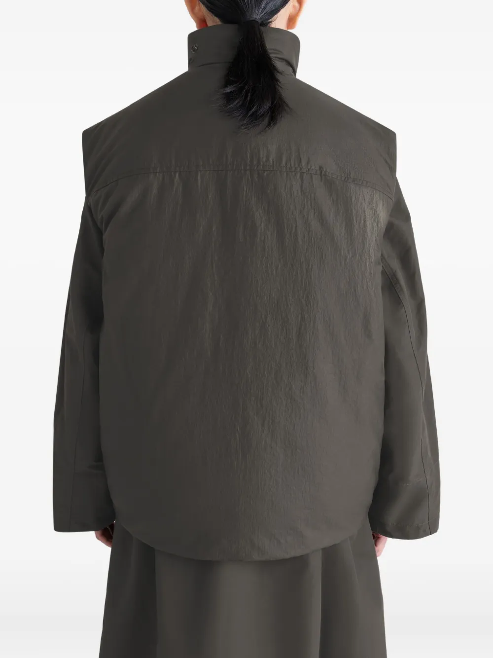 LEMAIRE Bodywarmer met ritssluiting en meerdere zakken Bruin