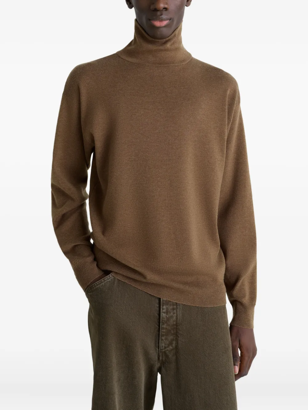 LEMAIRE Wollen trui met ronde hals Bruin