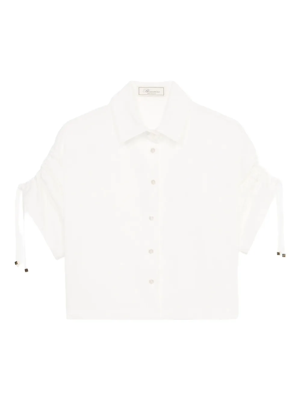 Blumarine cropped button-up shirt | White | Image 1