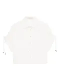 Blumarine cropped button-up shirt - White