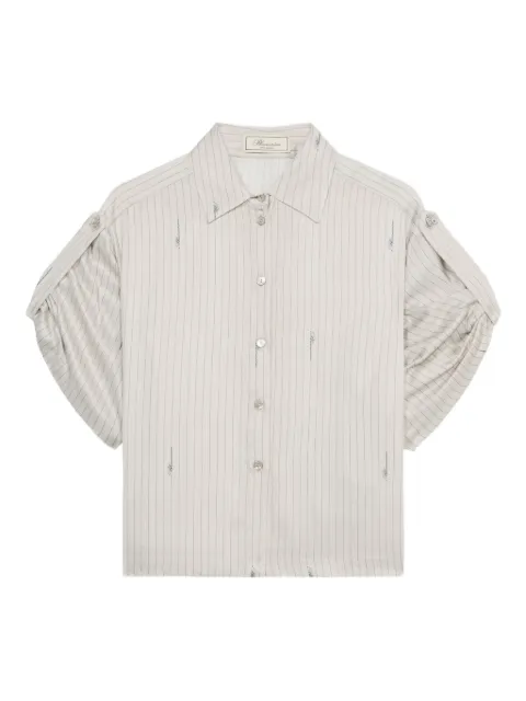 Blumarine pinstriped button-up shirt