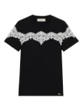 Blumarine lace-detail T-shirt - Black