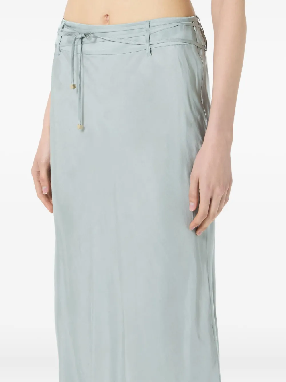 Blumarine Satijnen midi-rok Grijs