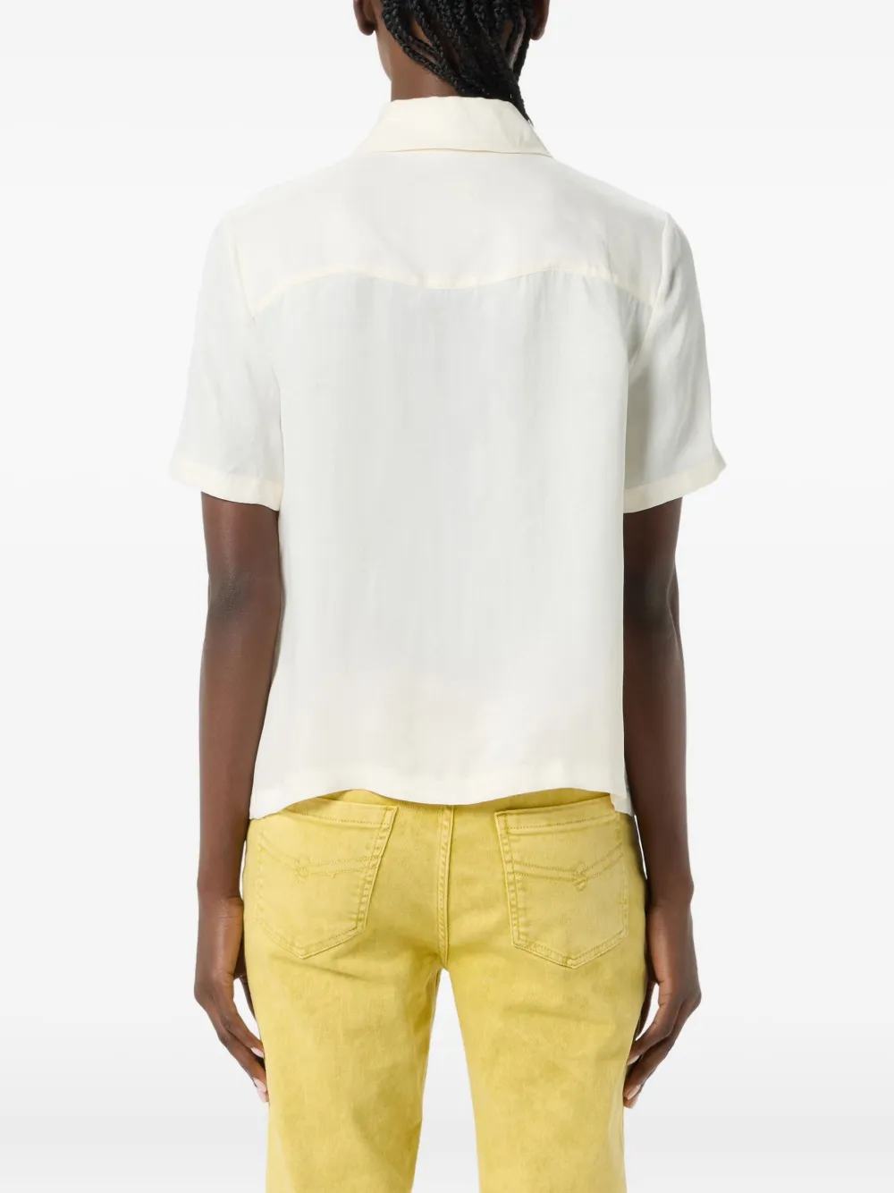 Blumarine short-sleeve button-up shirt Wit