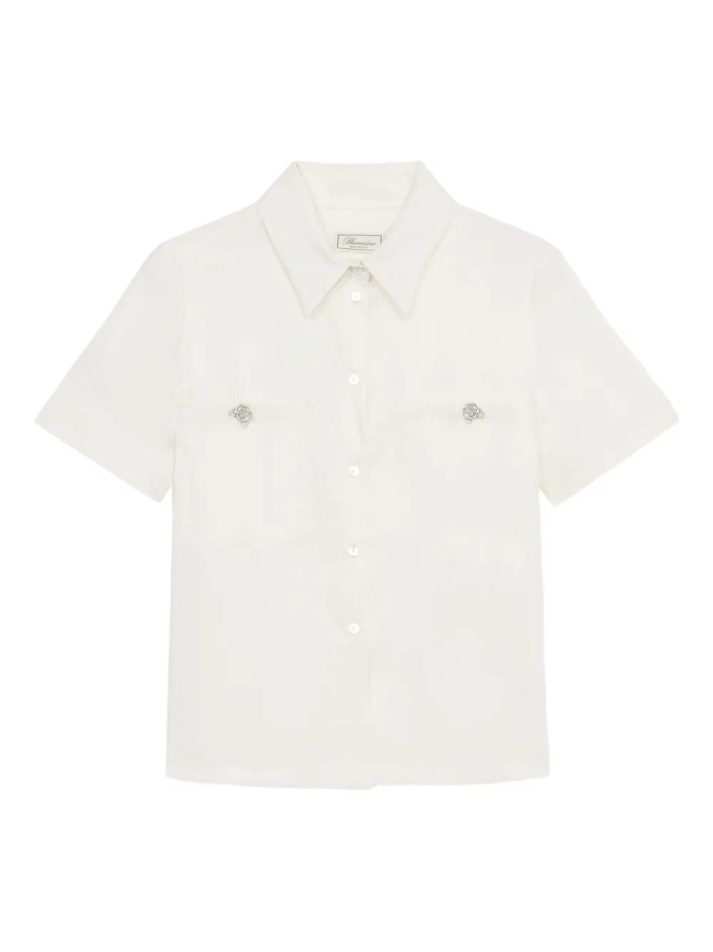 Blumarine short-sleeve button-up shirt | White | Image 1