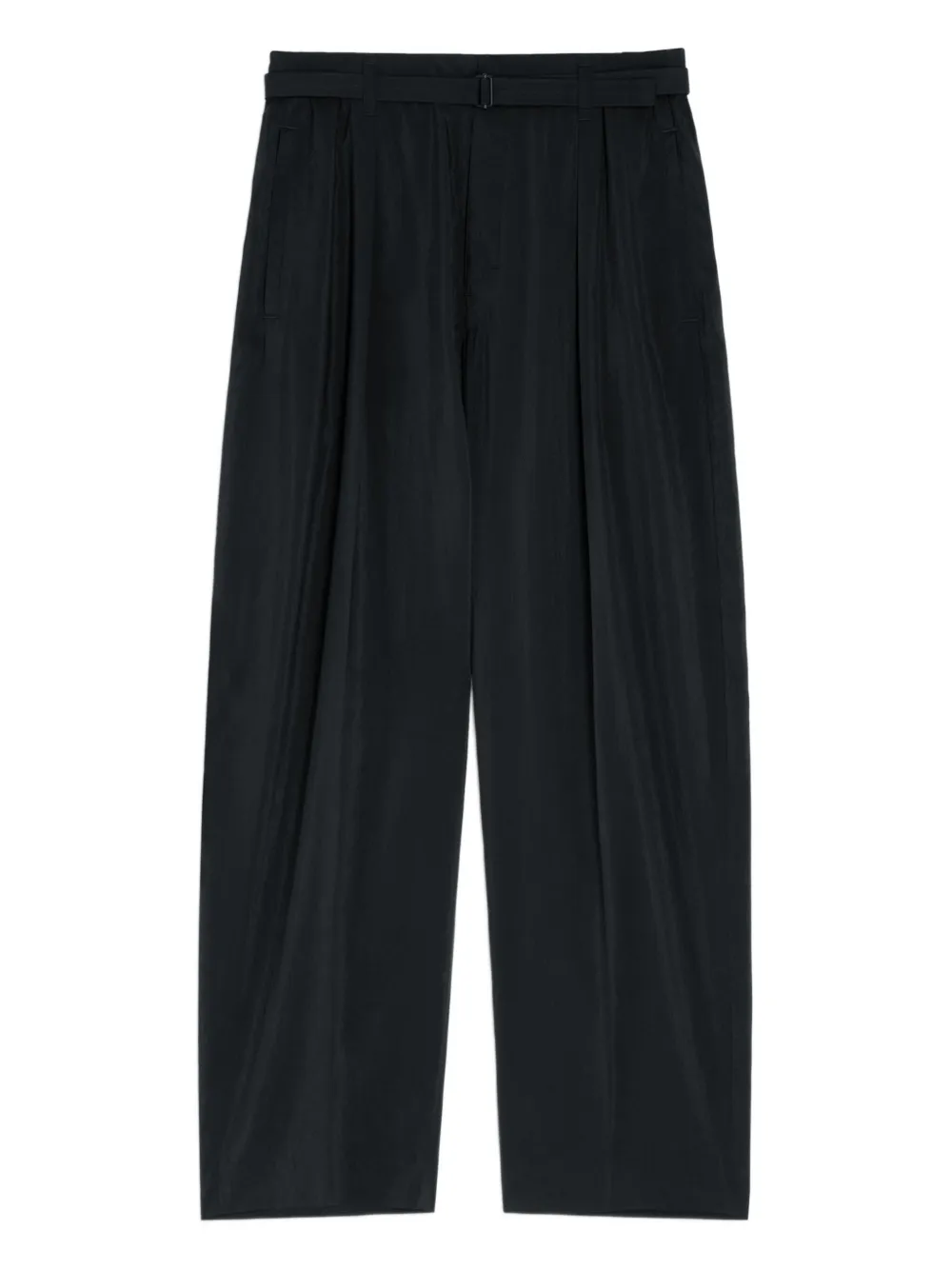 LEMAIRE pleated belted trousers Zwart